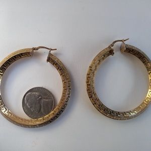 10k gold over Sterling silver hoop earrings
